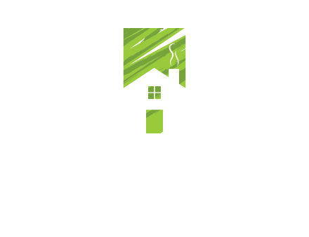 house in a rectangle logo