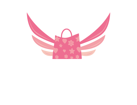 shopping bag with wings logo