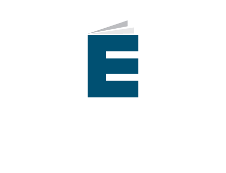 letter E in book