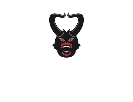 evil face with horns logo