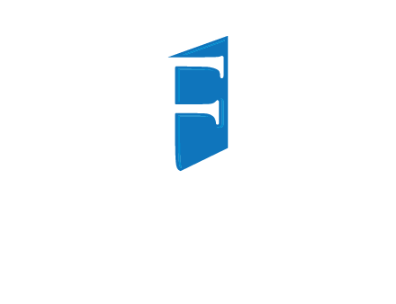 negative spacing letter F on door entertainment logo