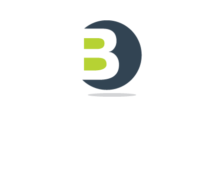 Upper letter B in circular logo