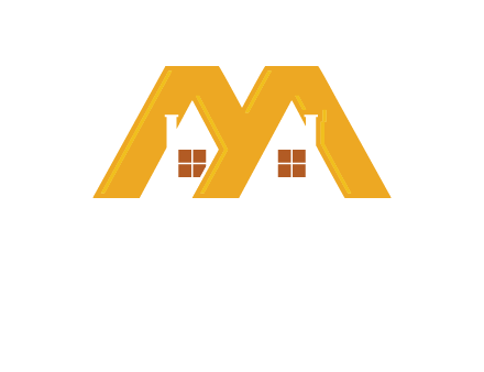 house icon in M letter Logo