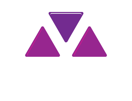 triangle in letter M logo