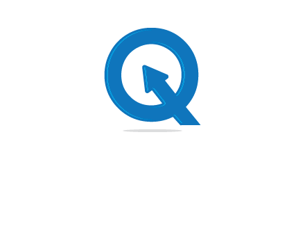 Letter Q with arrow sign