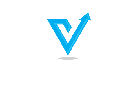 letter V logo with arrow