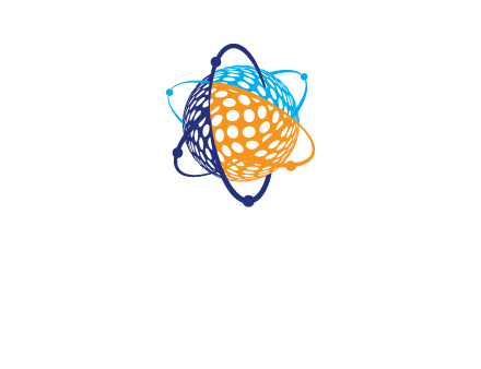 electron field around ball logo icon