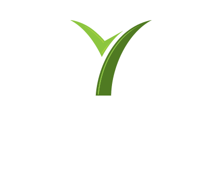 Letter Y in leaf