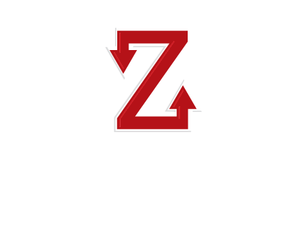 Z letter with arrow