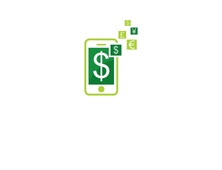 mobile icon currency logo