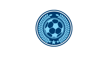 football in circle shield logo