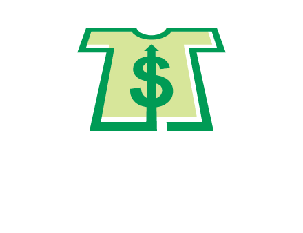 tshirt icon with dollar sign