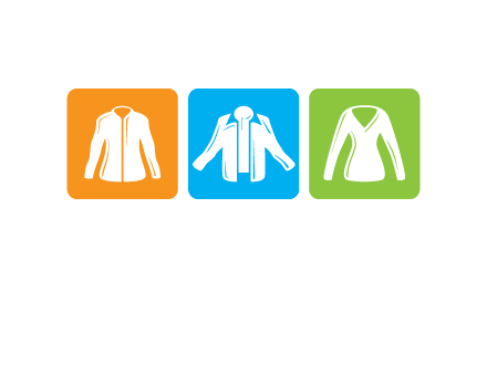 Fashion logo with clothing icons