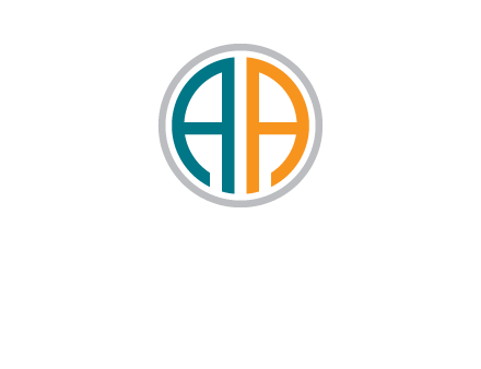 two letter A in circle 