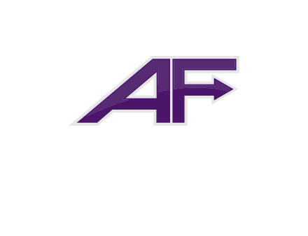 letter A and letter F with an arrow