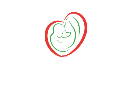 woman and child in heart healthcare logo