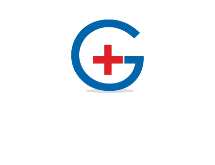 cross inside letter G logo