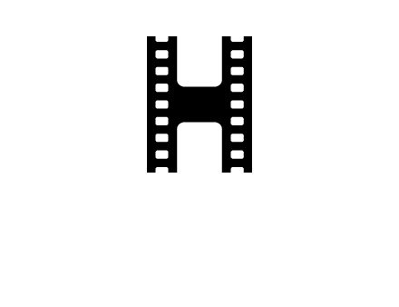 letter H in film negatives 