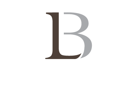 letters L and B logo