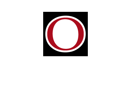 letter O in a square logo