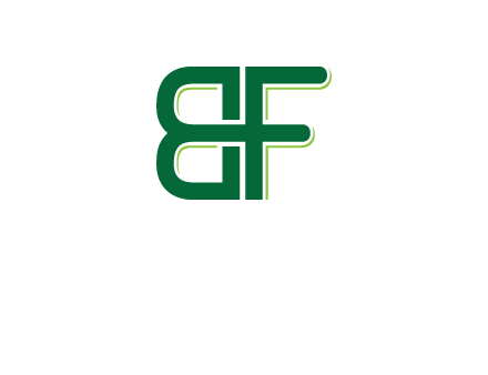 mirror image of letter B with F