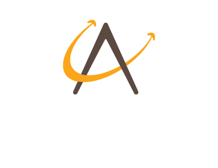 Letters ac creating smile logo