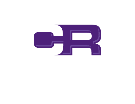 dumbbell joined to letter R