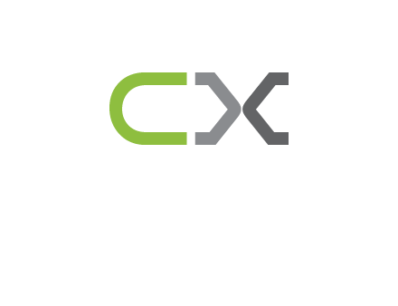 letter C and arrows forming letter X