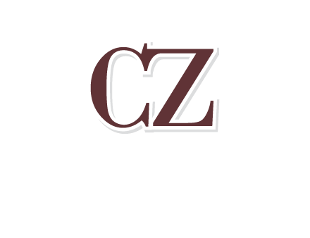 serif font letter C and Z together