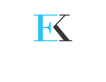 letter E forming letter K