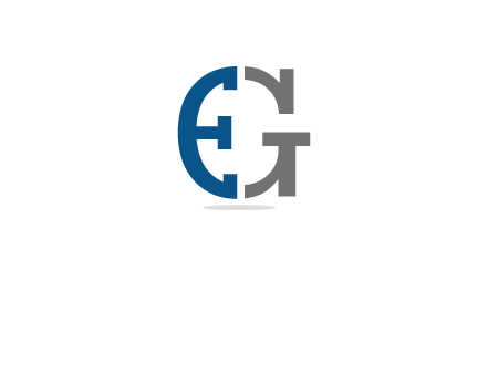 letter E forming letter G