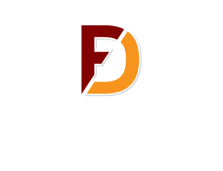 letter F forming letter D