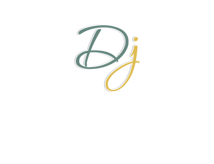 script font letter DJ