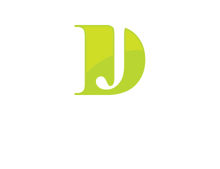 negative spacing letter J in letter D