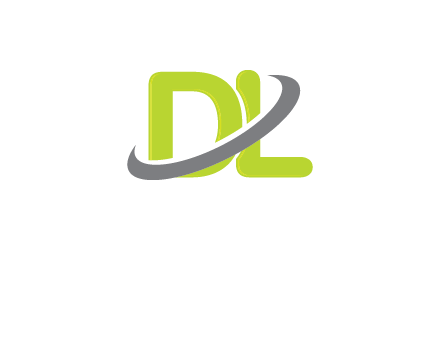 Swoosh around Letters DL logo