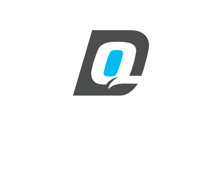 negative spacing letter Q in letter D