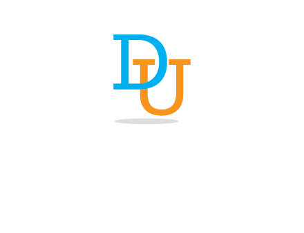 letter D in front of letter U