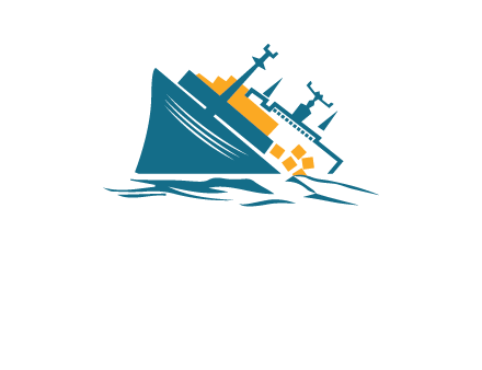 sinking ship with falling consignment insurance logo