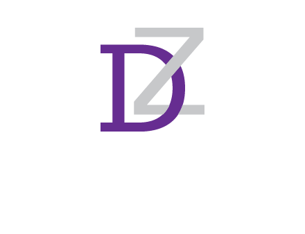 letter Z intertwining with letter D