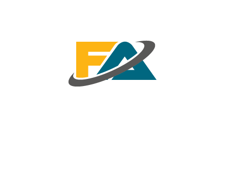 Swoosh around Letters FA logo