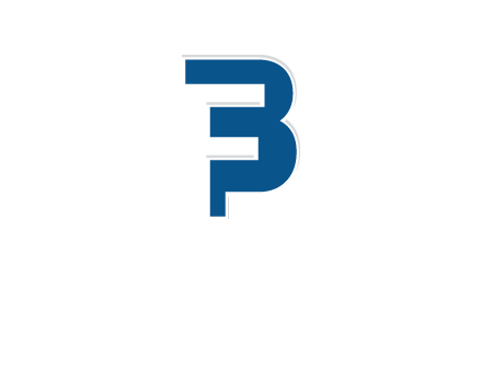 negative spacing letter F in letter B