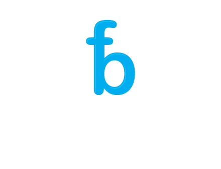 letter F forming letter B