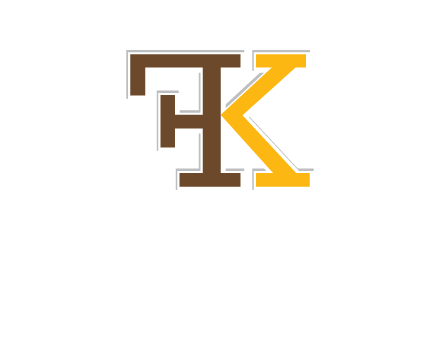 letter F forming letter K