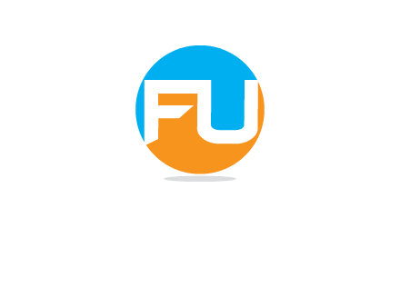 Letters FU are in a circle logo