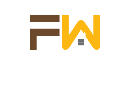 Letters FW with roof and window logo