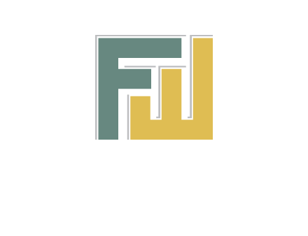 letter F with letter W forming square