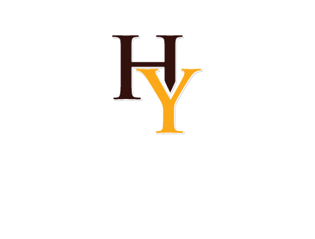 letter H behind letter Y