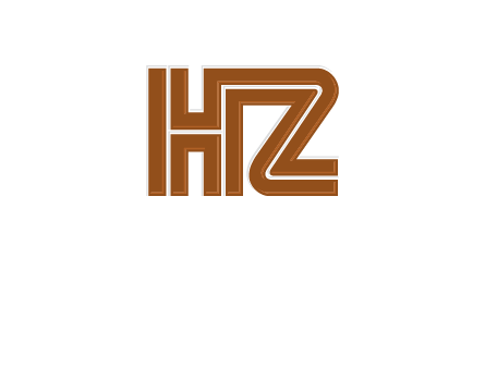 line art letter HZ together