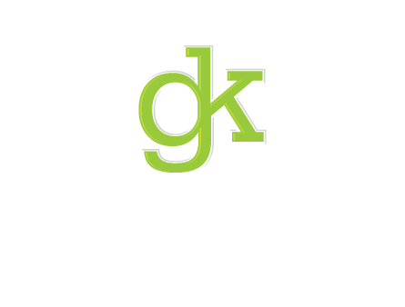 letter G joined to letter K