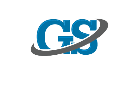 Swoosh around letters GS logo